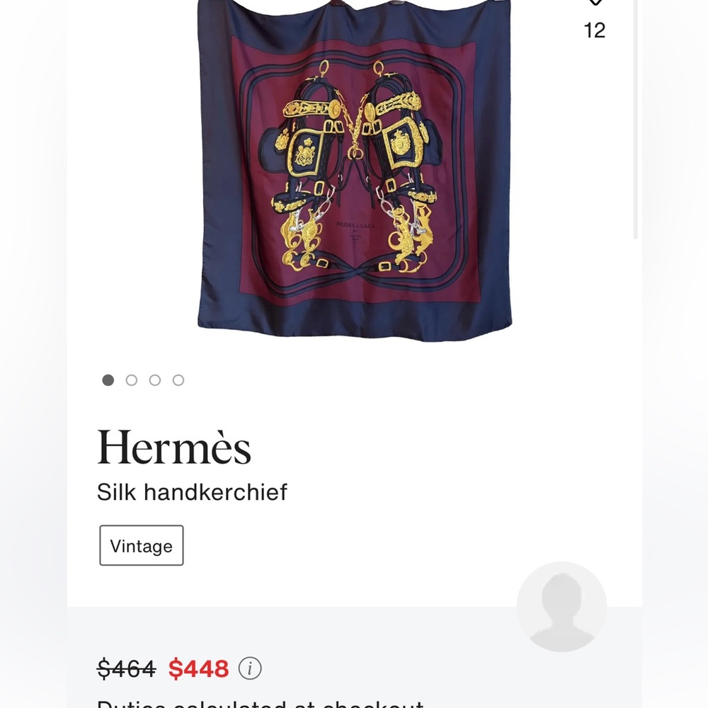 Hermès Brides de Gala Scarf in Burgundy and Gold